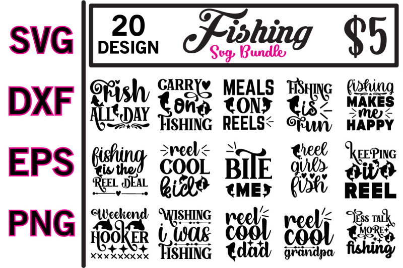 fishing svg bundle By design svg | TheHungryJPEG