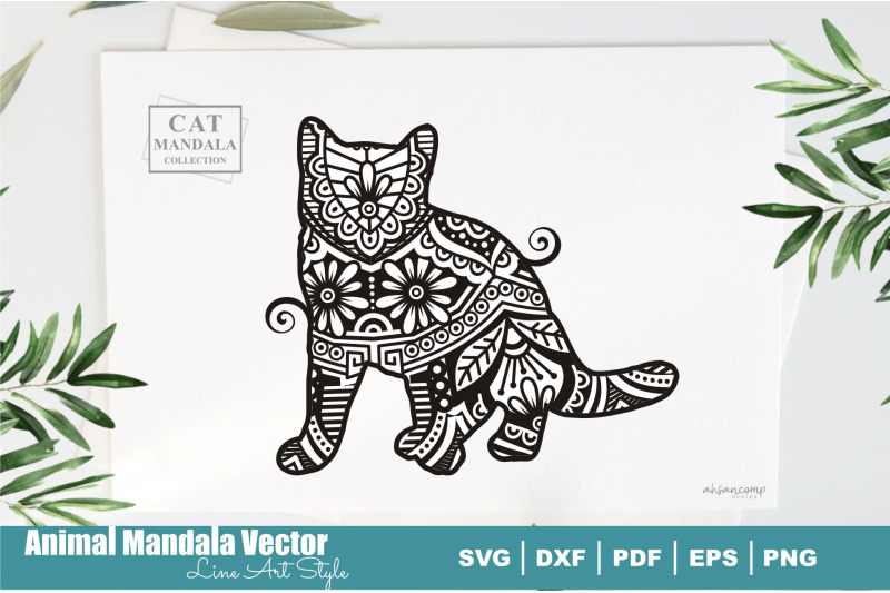 Cat Poodle Mandala #17. Boho Style Svg By Ahsancomp Studio 