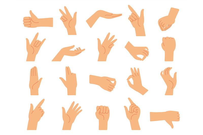 Variation set of various hand poses:: tasmeemME.com