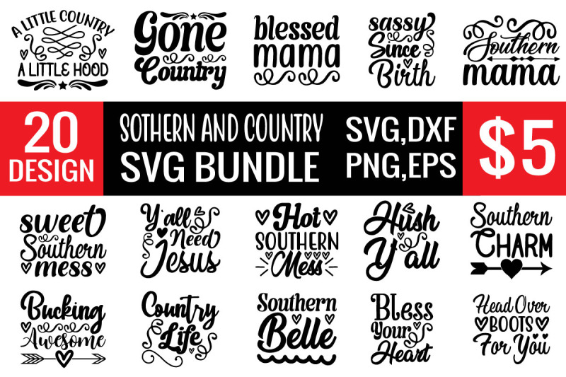 sothern and country svg bundle By design svg | TheHungryJPEG