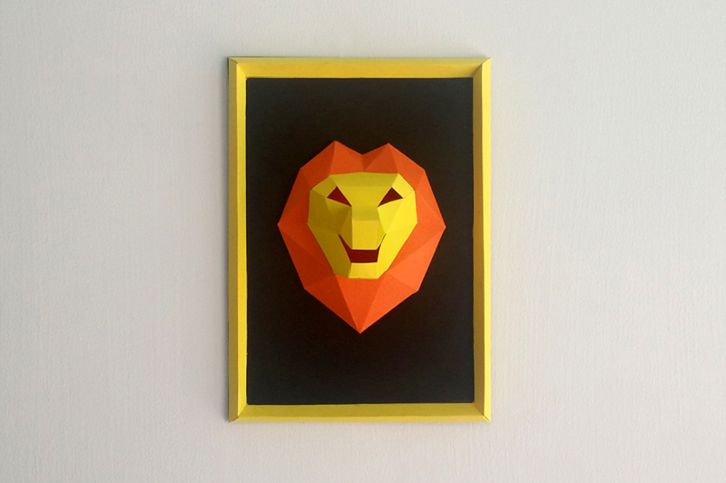 Download Free Diy Baby Lion Frame (Printable) Crafter File