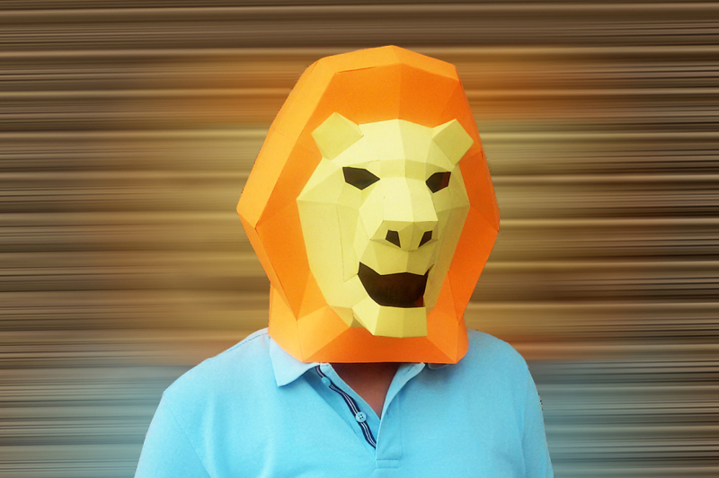 Diy Lion Mask Printable By Paper Amaze Thehungryjpeg Com