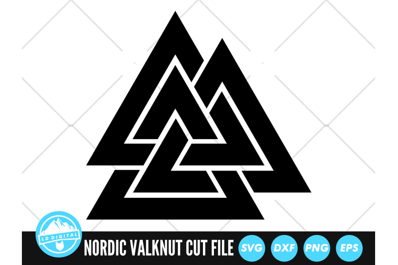 Nordic Valknut SVG | Nordic Symbol Cut File | Viking Symbol SVG By LD ...