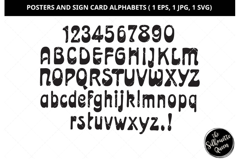 Poster Card Alphabet, Sign Card Alphabet, Number Svg By The Silhouette 