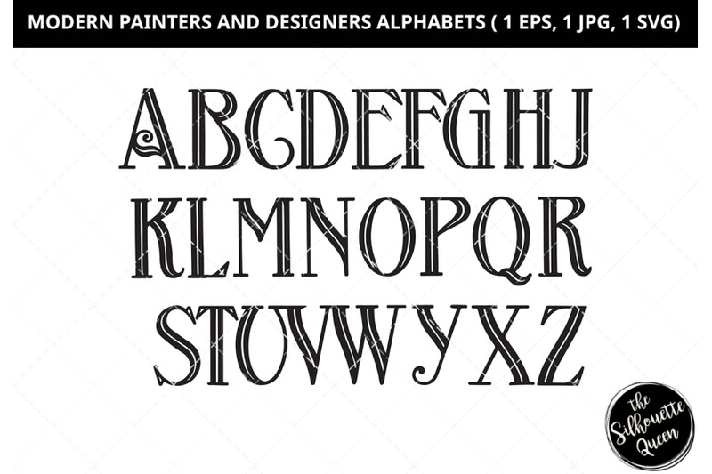 Modern painters alphabet, designers alphabet svg, capital letter svg By ...