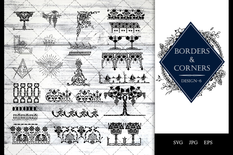 Vintage Baroque -6 Ornamental border Vector By The Silhouette Queen ...