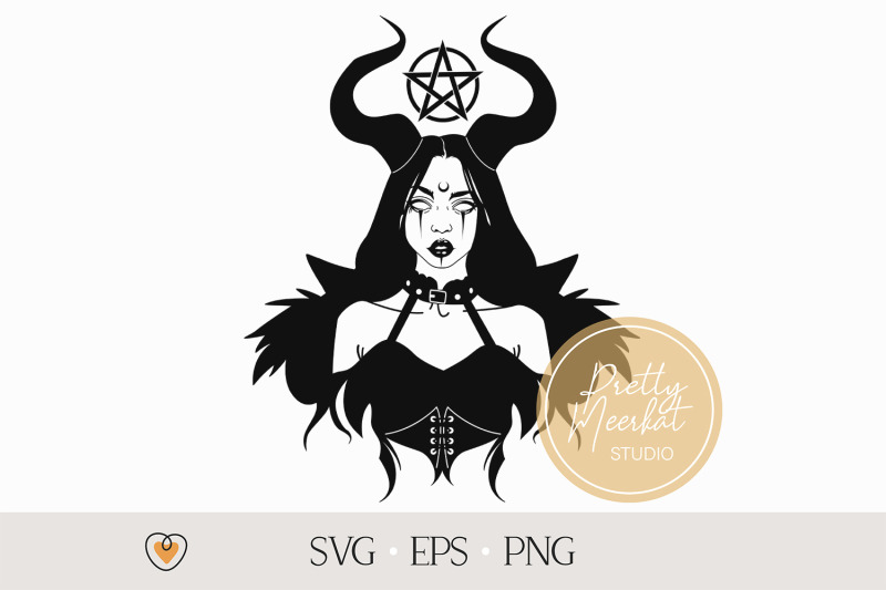 Goth svg, Witch svg, Gothic girl svg, Pagan svg, png files By Pretty ...