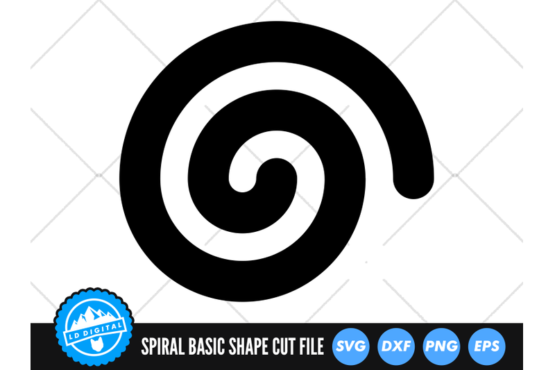 Spiral Silhouette SVG | Basic Shapes Cut File | Swirl SVG By LD Digital ...