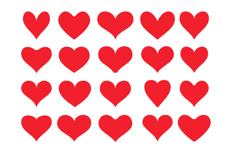 Unusual heart icons By vectortatu | TheHungryJPEG