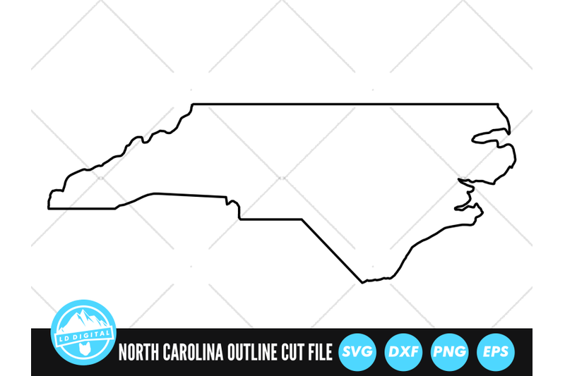 North Carolina SVG | North Carolina Outline | USA States Cut File By LD ...