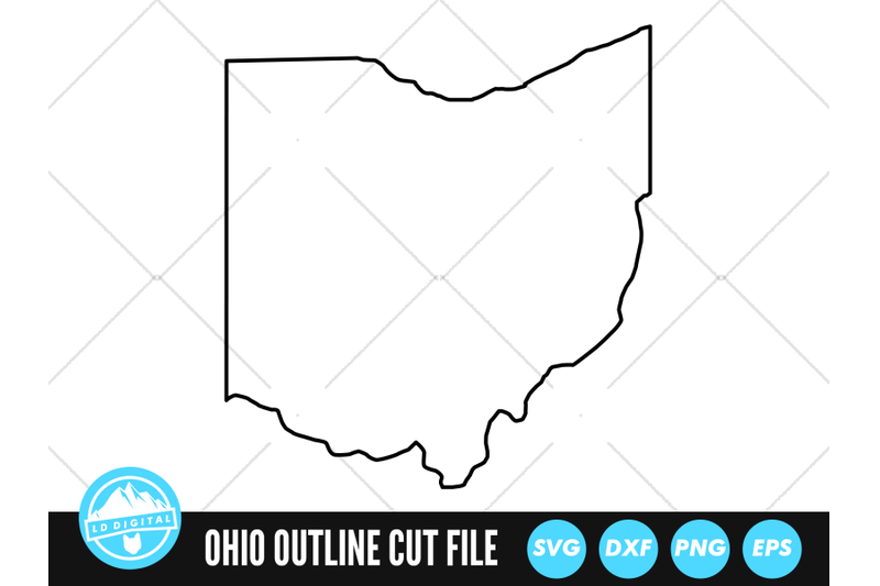 Ohio SVG | Ohio Outline | USA States Cut File By LD Digital | TheHungryJPEG