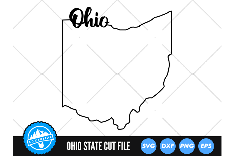 Ohio SVG | Ohio Outline | USA States Cut File By LD Digital | TheHungryJPEG