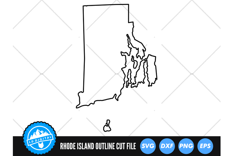 Rhode Island SVG | Rhode Island Outline | USA States Cut File By LD ...