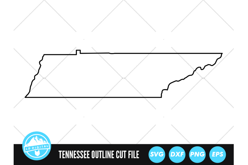Tennessee SVG | Tennessee Outline | USA States Cut File By LD Digital ...