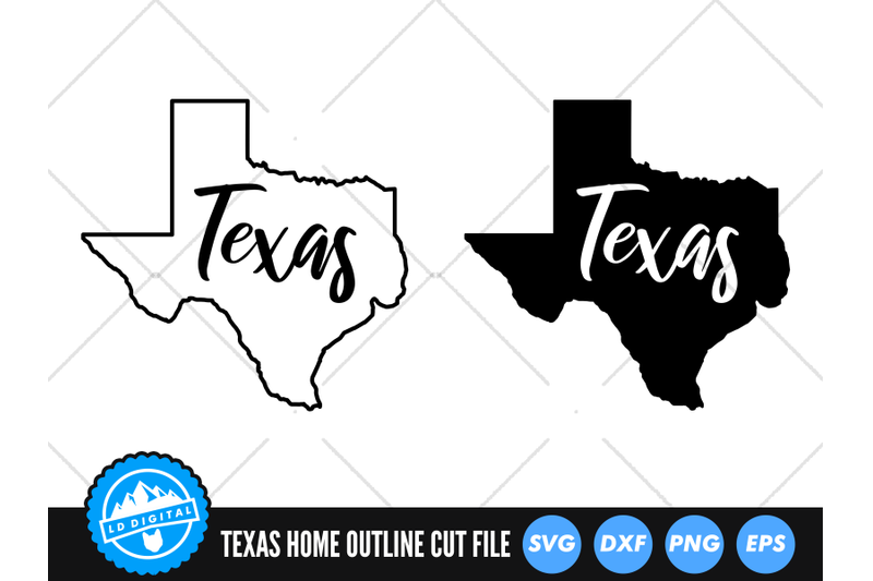 Texas SVG | Texas Outline | USA States Cut File By LD Digital ...