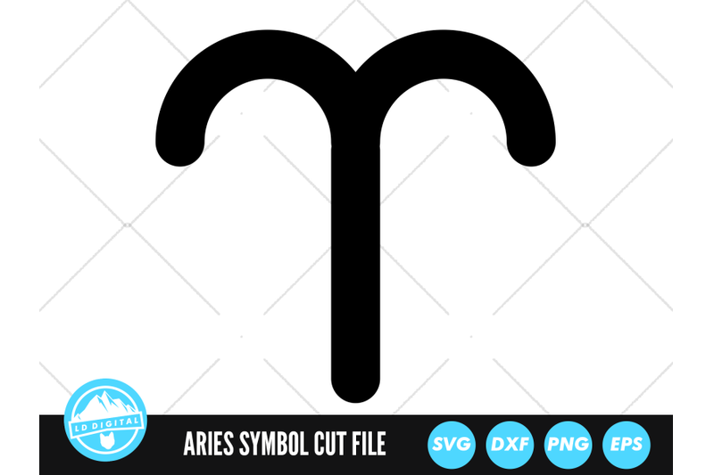 Aries Zodiac Symbol SVG | Zodiac Symbol Cut File | Horoscope SVG By LD ...