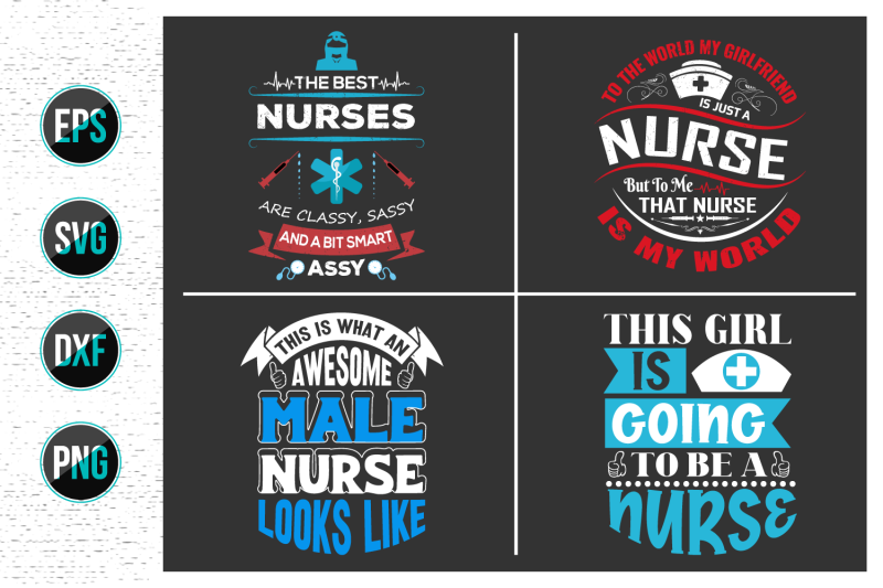 Nurse typographic slogan design, Nurses quotes svg bundle. By ...