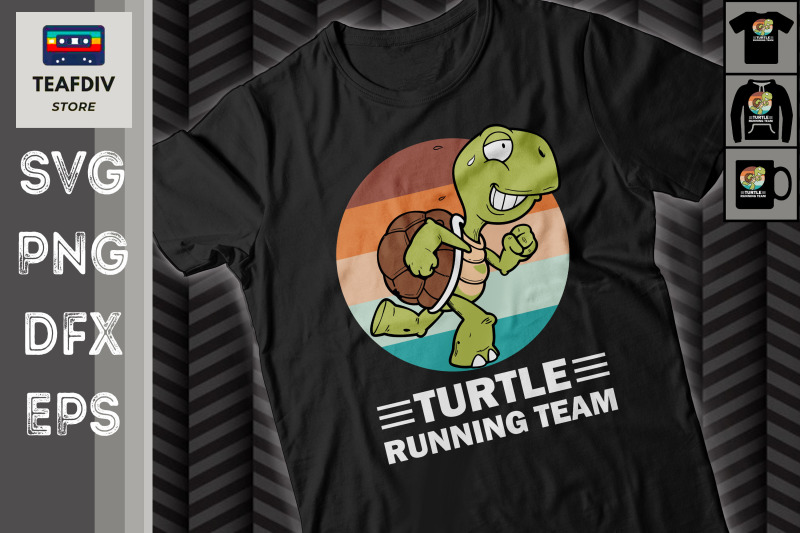 Turtle Running Team, Running Lover SVG By Zemira | TheHungryJPEG