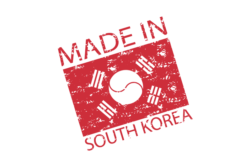 Made In South Korea Rubber Stamp To Indicate Place Of Production By 