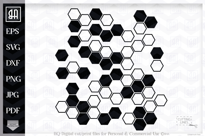 Hexagon SVG, Honeycomb Art, Geometric SVG By Blueberry Hill Art ...