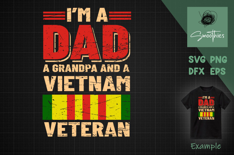 Dad Grandpa Vietnam Veteran Vintage By Zemira | TheHungryJPEG