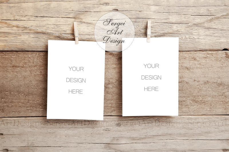 Invitation Mockup, 5x7 Card Mockup, PSD, PNG, JPG By SergeiArtDesign ...