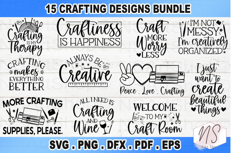 Crafter SVG Bundle, I Love Crafting Bundle SVG, Crafting SVG Bundle, C ...