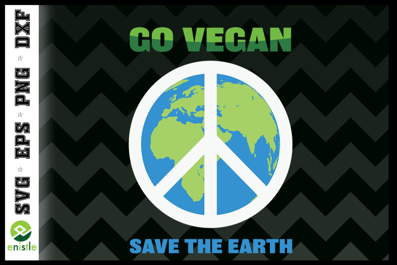 Go Vegan & Save The Earth By Pecgine | TheHungryJPEG