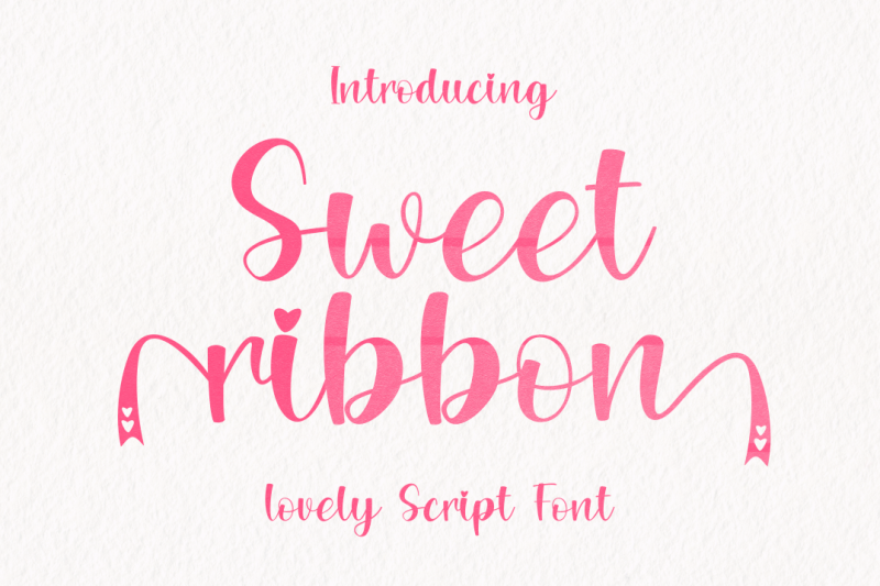 Sweet Ribbon By Rvandtype | TheHungryJPEG