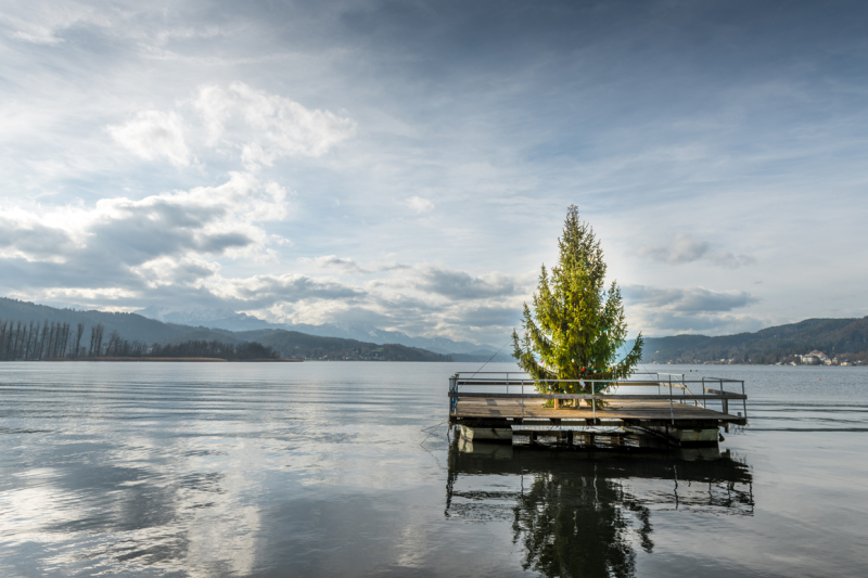 Christmas Tree / Lake By Christian Thür Photography