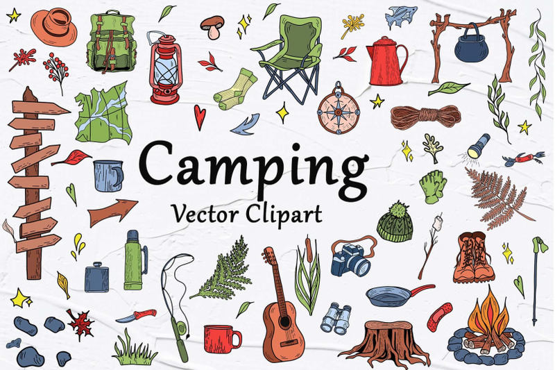 Camping SVG Clipart By BarvArt | TheHungryJPEG