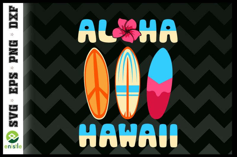 Surfboard Aloha Summer Vacation By Pecgine | TheHungryJPEG