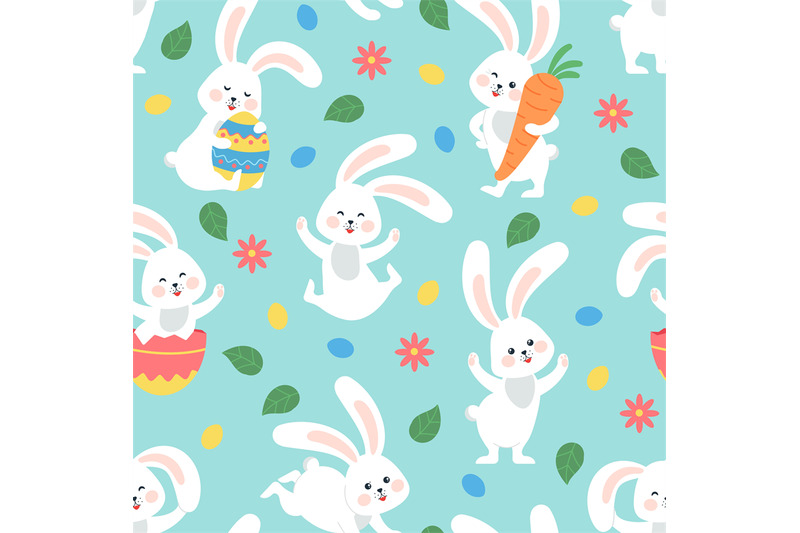 Happy Easter Seamless Pattern Graphic by Fox Design · Creative Fabrica