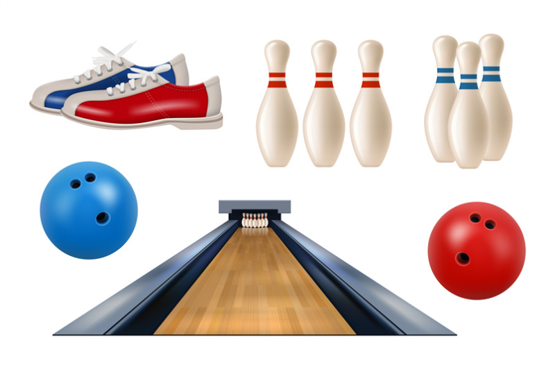 Bowling realistic. Gaming balls skittles specific shoes sneakers