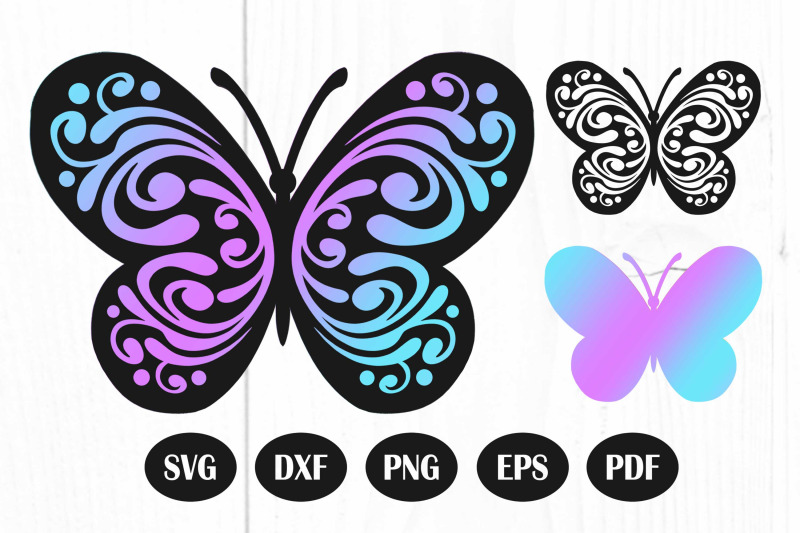 Butterfly Svg, Layered Butterfly Svg, Mandala Butterfly Svg By ...