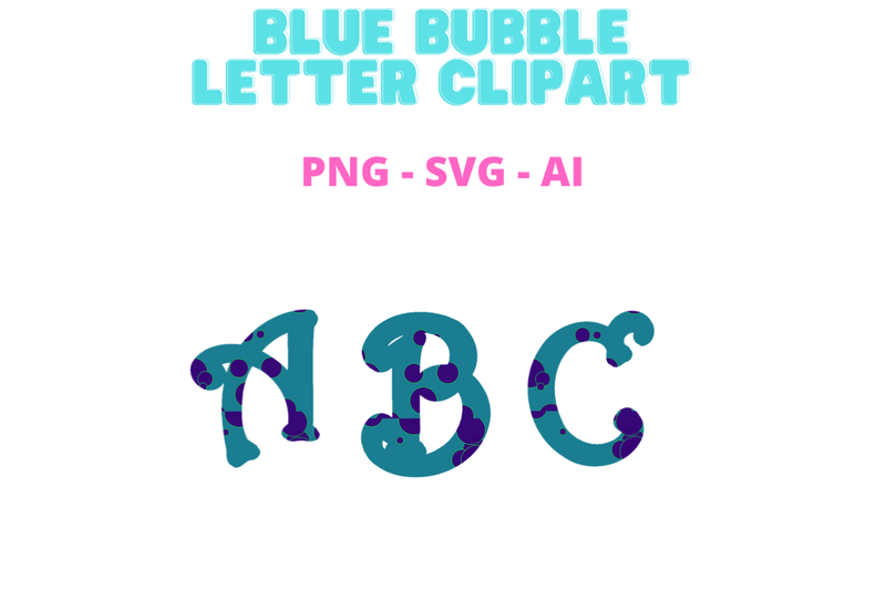 Blue Bubble Letter Clipart Images By Brilliant Digital Designs ...