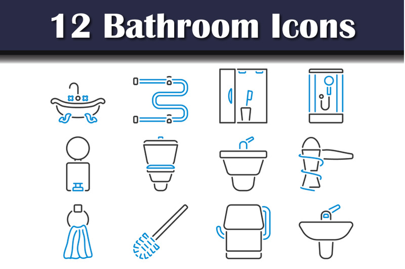 Bathroom Icon Set By Angelp 