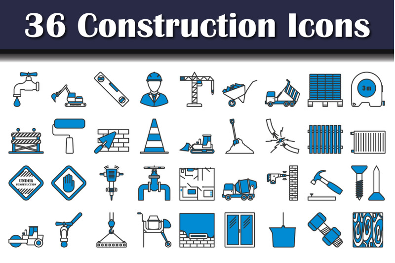 Construction Icon Set By Angelp | TheHungryJPEG