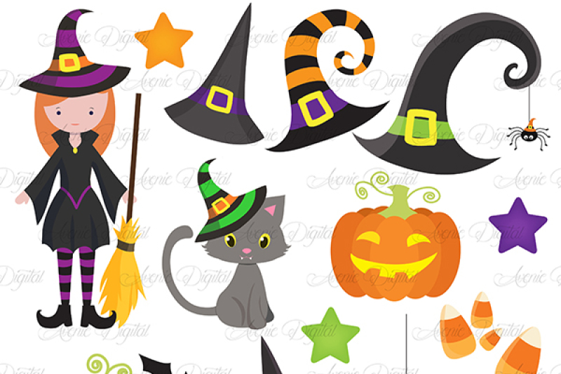 Halloween Clipart Pack By AvenieDigital | TheHungryJPEG