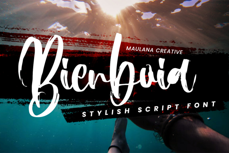 Bienboia Script Brush Font By Maulana Creative | TheHungryJPEG