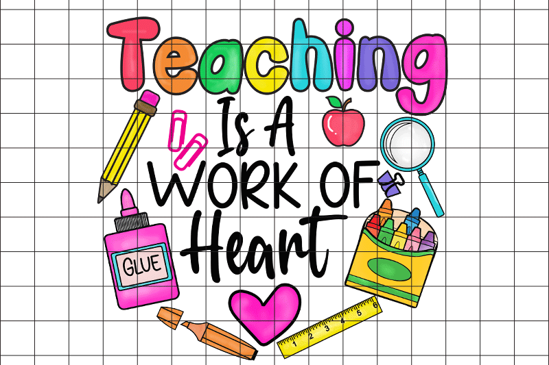 Teacher Heart Graphic Design By Boodesign | TheHungryJPEG