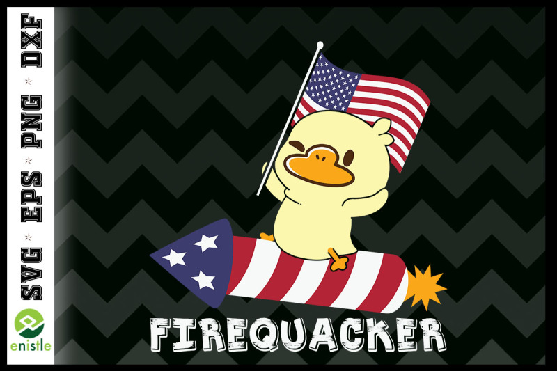 Fourth Of July Usa Firequacker Duck By Pecgine 