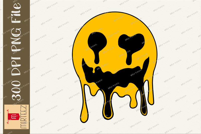 Melting Smile Face Graphic Sublimation By Zemira | TheHungryJPEG