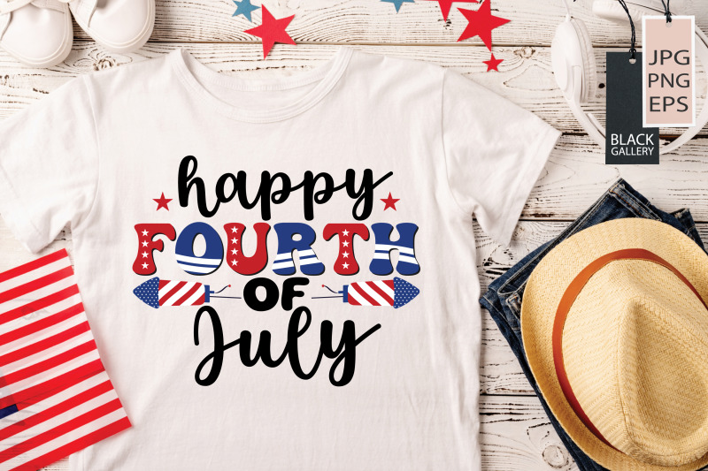 Happy Fourth Of July Sublimation By Black Gallery | TheHungryJPEG