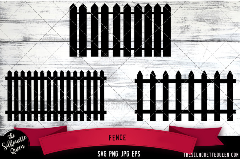 Fence Silhouette Vector By The Silhouette Queen | TheHungryJPEG