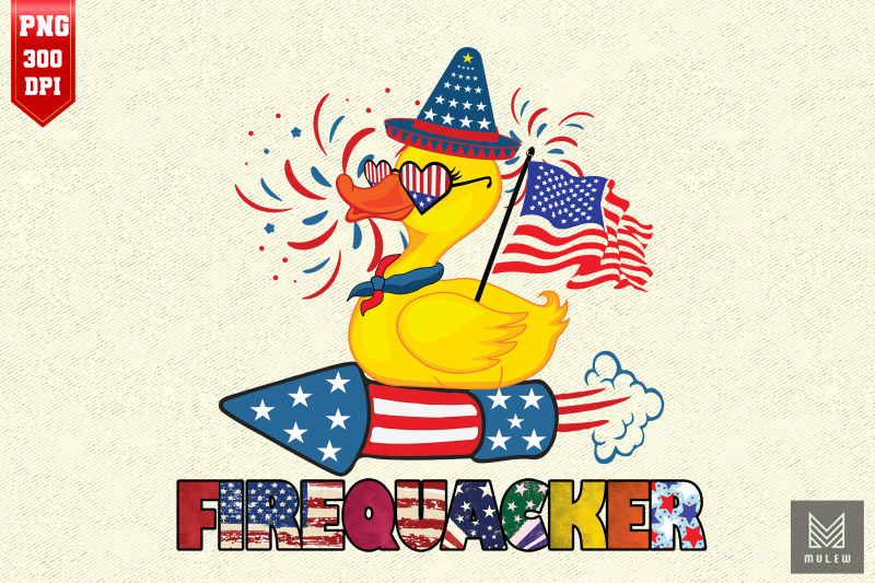 4th Of July USA Patriotic Rubber Duck By Mulew Art TheHungryJPEG