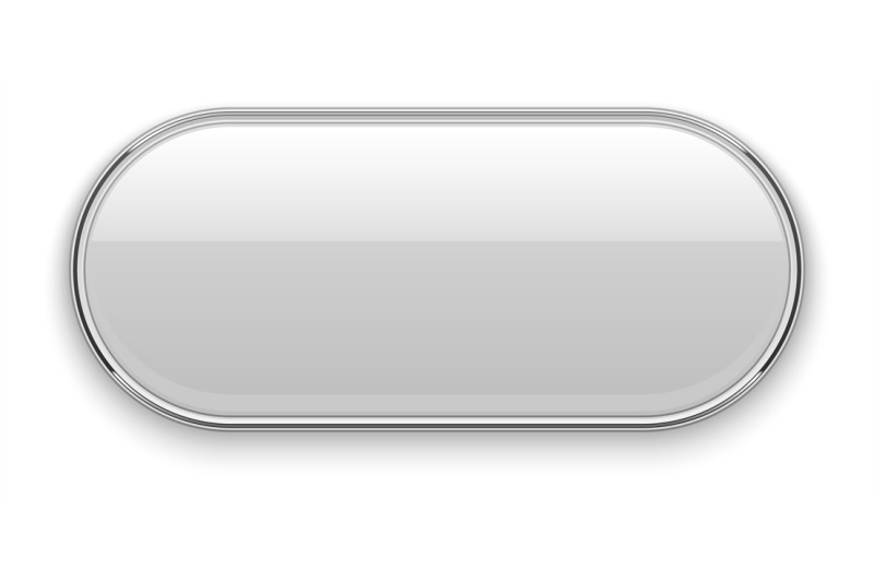 Oval button template. Glossy reflection white mockup By YummyBuum ...