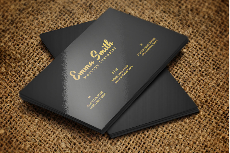 Minimalist Black Business Card By M9 Design | TheHungryJPEG