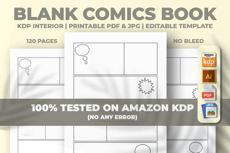 Blank Comics Book KDP Interior By M9 Design | TheHungryJPEG