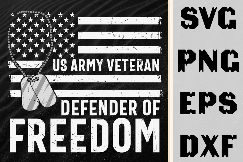 US Army Veteran Defender Of Freedom By Novalia | TheHungryJPEG